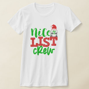 Family Christmas Gnome Shirt - Nice List Crew!