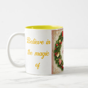 family Christmas Happy New Year 2 photos Mug