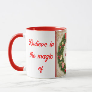 family Christmas Happy New Year 2 photos Mug