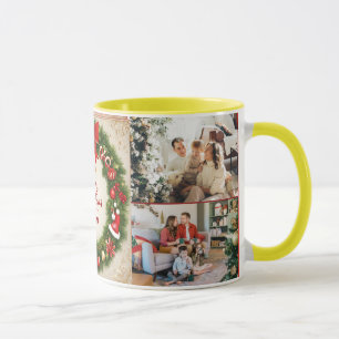 Family Christmas Happy New Year 2 photos Mug