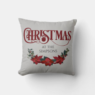 Family Christmas Holiday Home Decor Custom Cushion