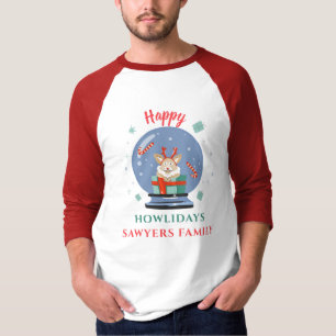 Family Christmas Holiday Matching Dog Howlidays T-Shirt