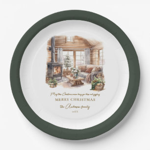Family Christmas Home Party Personalised Paper Plate