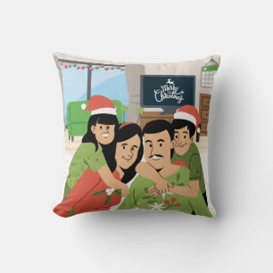 Family Christmas Hug Cushion