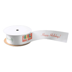 Family Christmas Karaoke Carols Choir Gift Swap Satin Ribbon