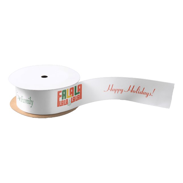 Family Christmas Karaoke Carols Choir Gift Swap Satin Ribbon (Spool)
