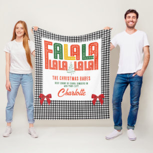 Family Christmas Karaoke Carols Choir Group Fleece Blanket