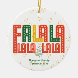 Family Christmas Karaoke Church Carols Service Ceramic Tree Decoration