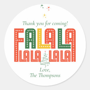 Family Christmas Karaoke Church Carols Service  Classic Round Sticker