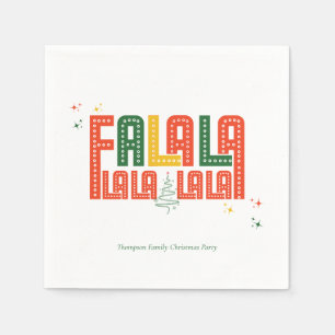 Family Christmas Karaoke Church Carols Service Napkin