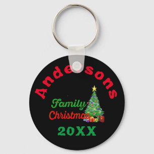 Family Christmas Keychain - Custom Stocking Stuffe