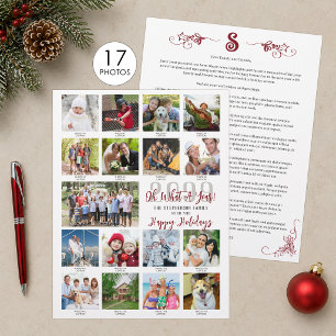 Family Christmas Letter Photo Collage 8.5x11 Flyer