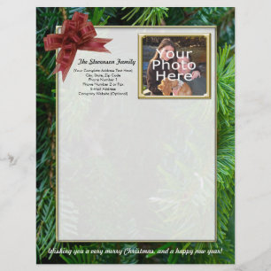Family Christmas Letter, Photo Letterhead