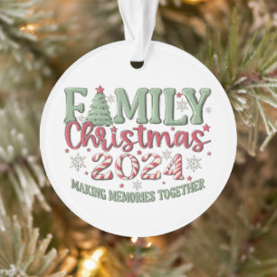 Family Christmas Making Memories Together Ornament