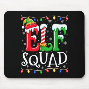 Family Christmas Matching Pajamas Elf Xmas Squad Mouse Mat