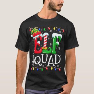 Family Christmas Matching Pajamas Elf Xmas Squad T-Shirt
