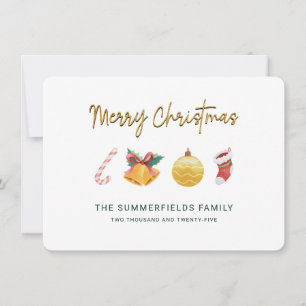 Family Christmas Modern Chic Elegant Holiday Card