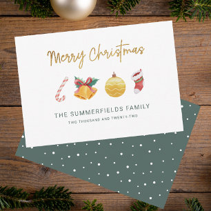 Family Christmas Modern Non Photo Note Card