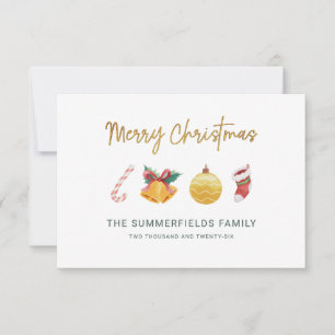 Family Christmas Modern Non Photo Note Card