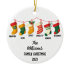 Family Christmas Of Six With 6 custom names