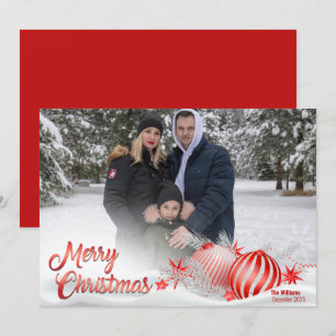 Family Christmas Ornaments Holiday Photo Card