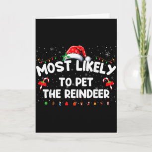 Family Christmas Pajamas Most Likely To Pet The Re Card