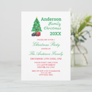 Family Christmas Party Invitation