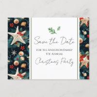 Family Christmas Party Nautical Save the Date