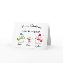 Family Christmas Personalised Card