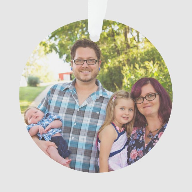 Family Christmas Personalised Christmas Ornament (Front)