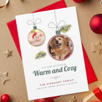 Family Christmas Pet Photo Collage Modern