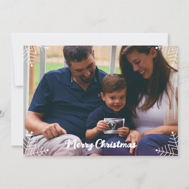 Family Christmas Photo Card with Bible Verse (Front)