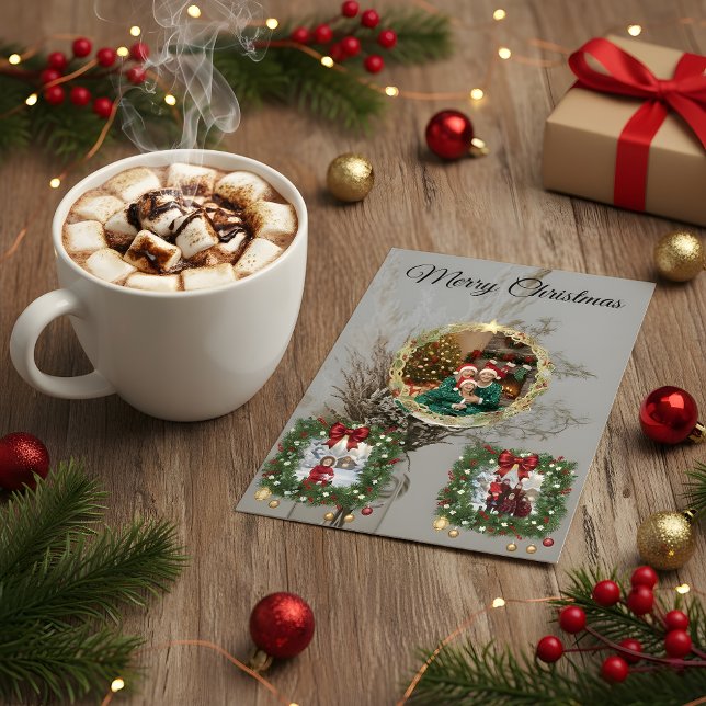 Family Christmas Photo Collage Card (Creator Uploaded)