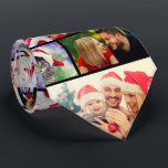 Family Christmas Photo Collage Reunion Tie<br><div class="desc">What a great surprise for this Christmas Family reunion! Personalise this modern trendy family photo collage neck tie with 4 favourite photos of your loved ones and make this a keepsake gift that will surely bring a smile to any dad,  granddad,  or favourite uncle.</div>