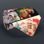 Family Christmas Photo Collage Reunion Tie<br><div class="desc">What a great surprise for this Christmas Family reunion! Personalise this modern trendy family photo collage neck tie with 4 favourite photos of your loved ones and make this a keepsake gift that will surely bring a smile to any dad,  granddad,  or favourite uncle.</div>