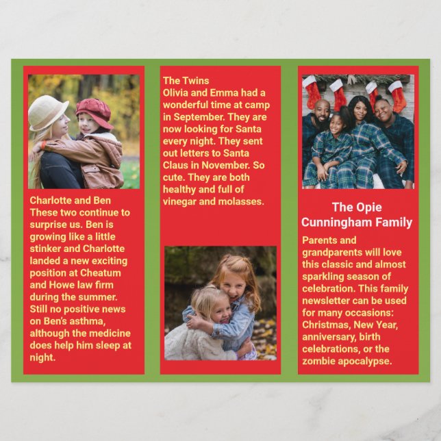 Family Christmas 🎄✨ Photo Newsletter  (Front)