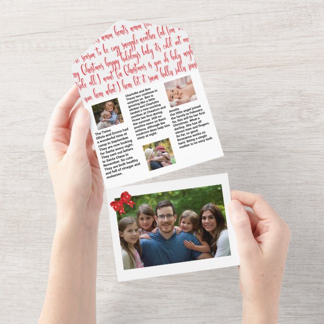 Family Christmas 🎄✨ Photo Newsletter  All In One Invitation (Tearaway)