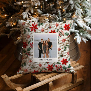 Family Christmas Photo Personalised Cushion