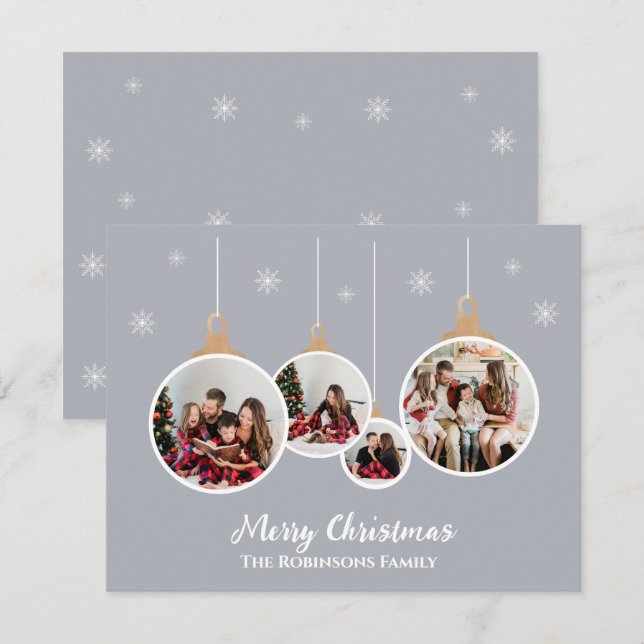 Family Christmas Photos Holiday Card (Front/Back)