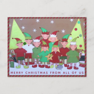 Family Christmas Postcard