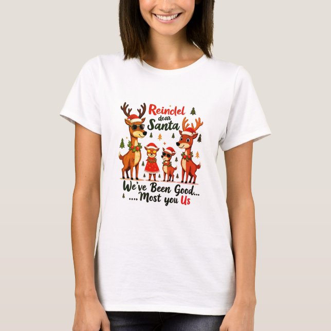 Family Christmas Reindeer T-Shirt (Front)