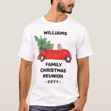 Family Christmas Reunion Personalised Red Car