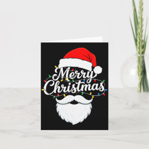 Family Christmas Santa Beard Xmas Matching Pajamas Card