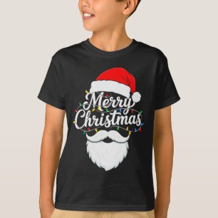 Family Christmas Santa Beard Xmas Matching Pajamas T-Shirt