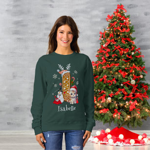 Family Christmas Santa Gingerbread Alphabet I Sweatshirt