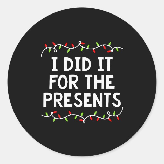 Family Christmas Shirt I Don't Do Matching Outfits Classic Round Sticker (Front)