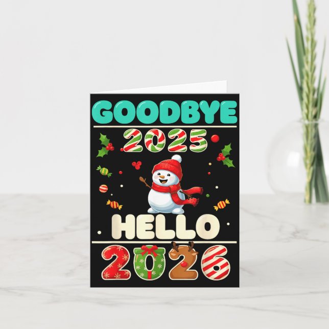 Family Christmas Shirts Matching 2025, Funny Nye H Card (Front)