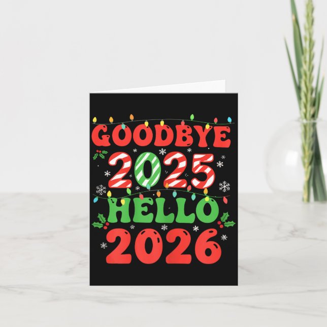 Family Christmas Shirts Matching 2025, Funny Nye H Card (Front)