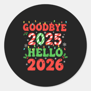 Family Christmas Shirts Matching 2025, Funny Nye H Classic Round Sticker
