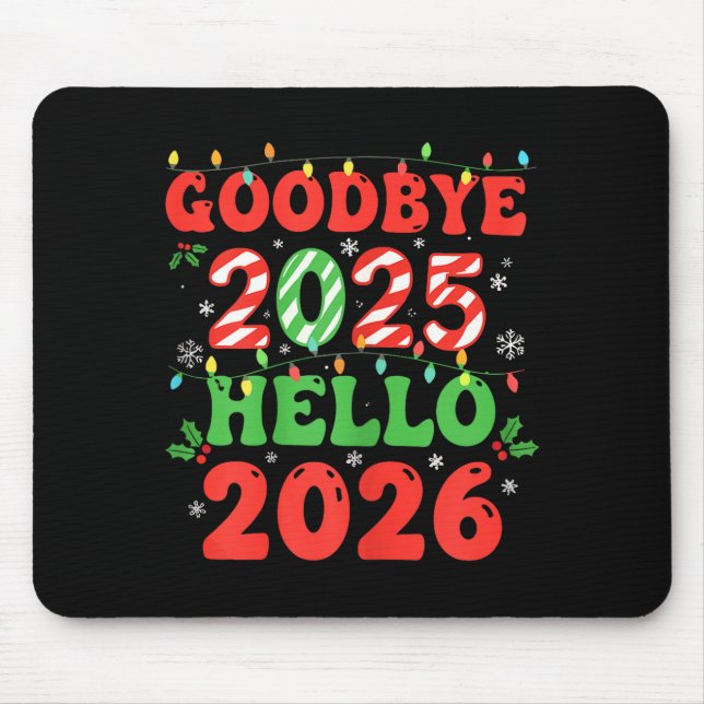 Family Christmas Shirts Matching 2025, Funny Nye H Mouse Mat (Front)